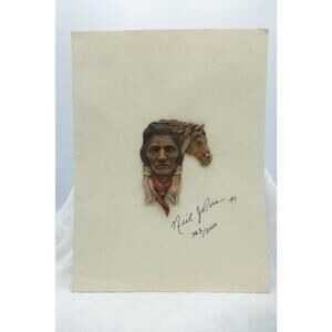 Neil J Rose Native American Man Horse Sculpture Limited 363/2500 Signed F3